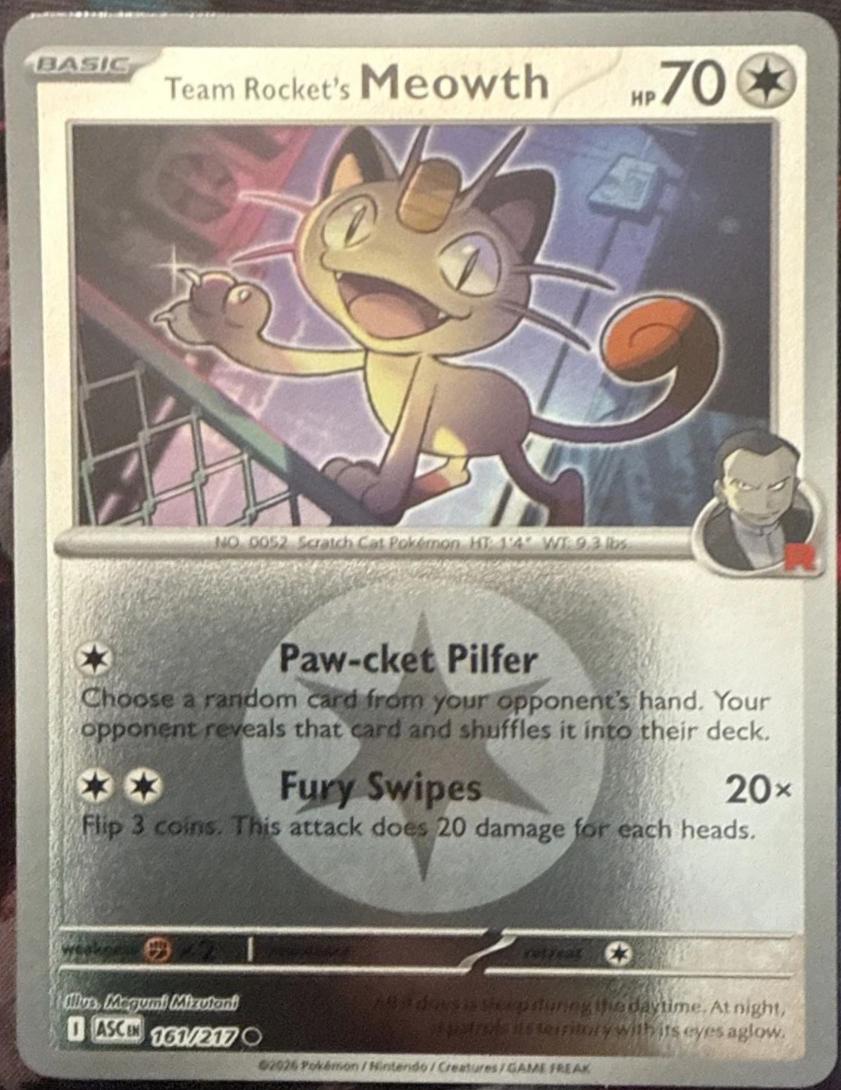 Ascended Heroes Team Rocket's Meowth [Energy] Pokémon card